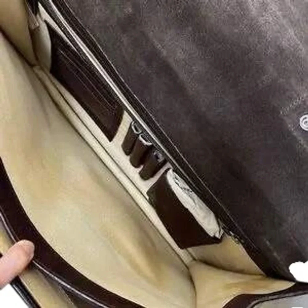 Kenneth Cole NY Brown Leather Briefcase Mens EUC Messenger Bag Laptop Bag